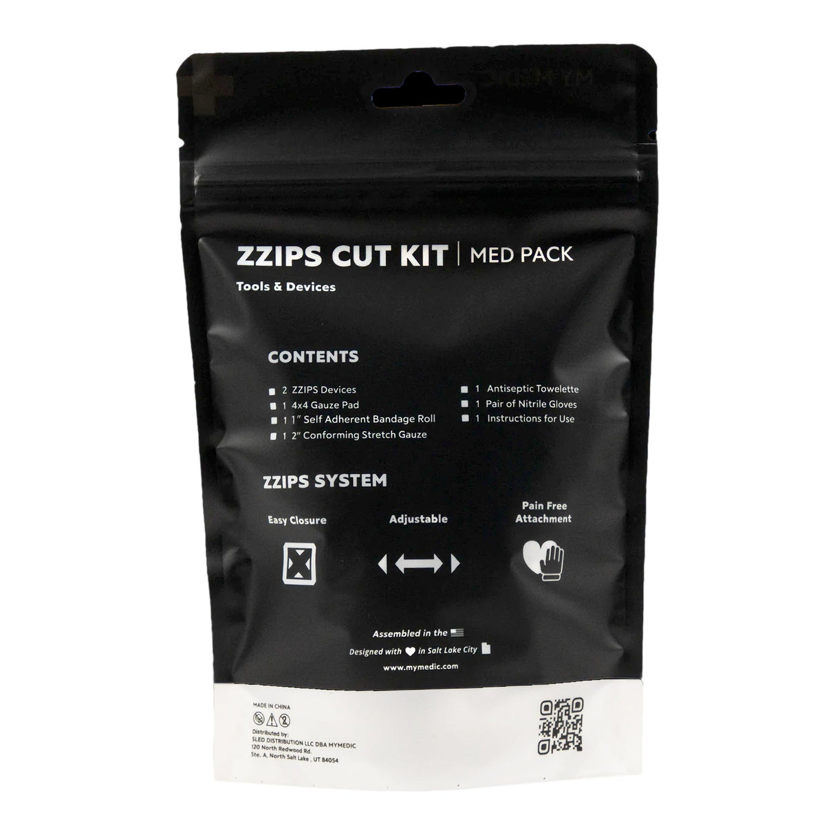 First Aid Kit My Medic MED PACKS ZZIPS Cut Kit Plastic Pouch
