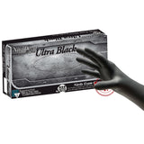 Exam Glove NitriDerm Ultra Black X-Small NonSterile Nitrile Standard Cuff Length Textured Fingertips Black Chemo Tested / Fentanyl Tested