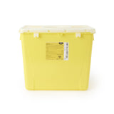 Chemotherapy Waste Container McKesson Prevent Yellow Base 13-1/2 H X 17-3/10 W X 13 L Inch Vertical Entry 8 Gallon