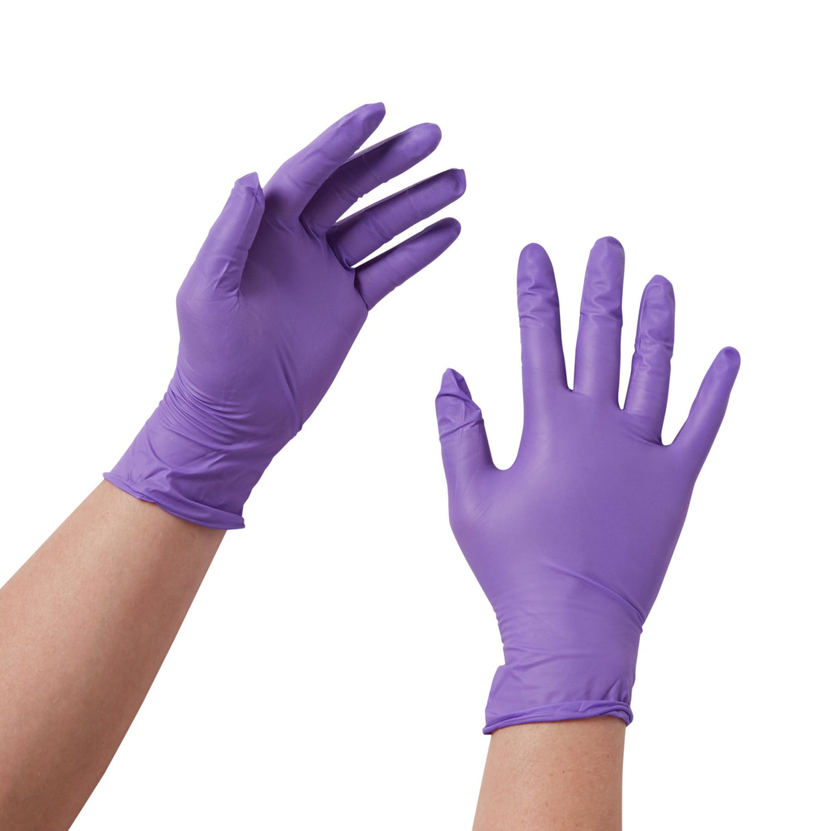 Exam Glove Purple Nitrile X-Small NonSterile Nitrile Standard Cuff Length Textured Fingertips Purple Chemo Tested