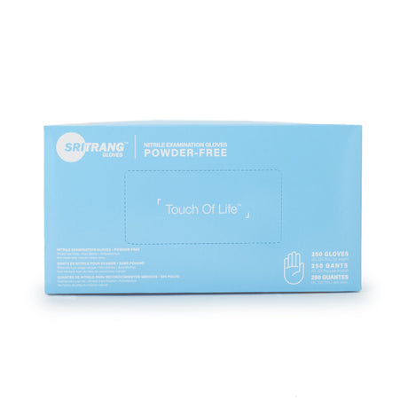 Exam Glove Touch of Life X-Large NonSterile Nitrile Textured Fingertips Black Chemo Tested