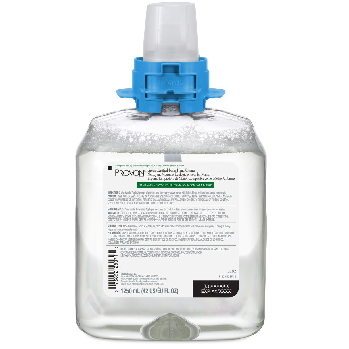 Soap PROVON Green Certified Foaming 1,250 mL Dispenser Refill Bottle Soap Scent