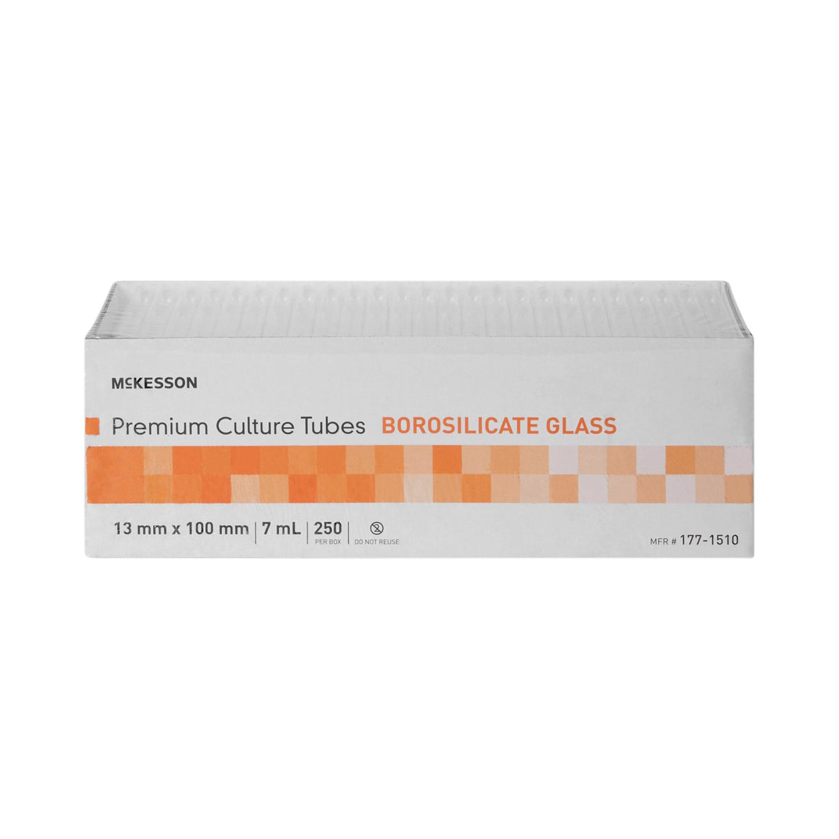 McKesson Test Tube Plain 7 mL Without Closure Glass Tube