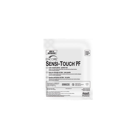 Surgical Glove ENCORE Sensi-Touch PF Size 6 Sterile Latex Standard Cuff Length Micro-Textured Natural Chemo Tested