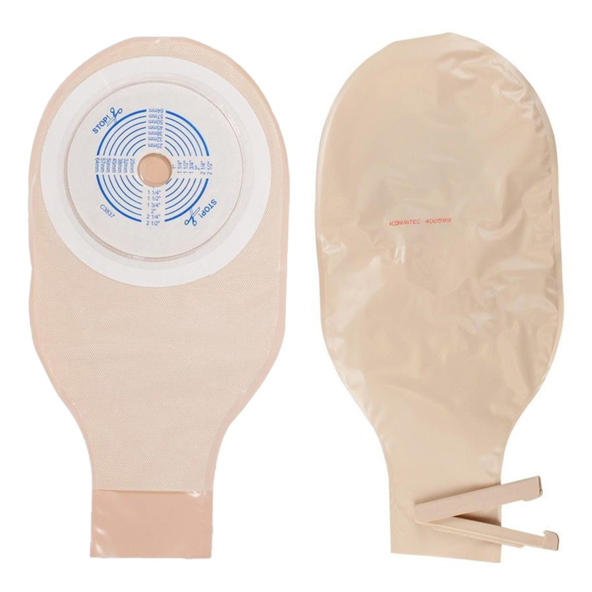 Colostomy Pouch ActiveLife One-Piece System 12 Inch Length Flat, Trim to Fit 3/4 to 2-1/2 Inch Stoma Drainable