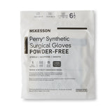 Surgical Glove McKesson Perry Performance Plus Size 6.5 Sterile Polychloroprene Standard Cuff Length Smooth Dark Green Chemo Tested