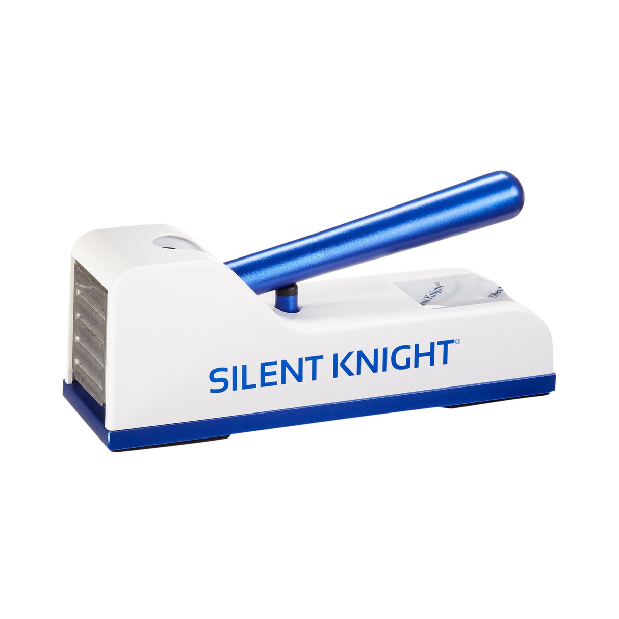 Pill Crusher Silent Knight Hand Operated Blue / White