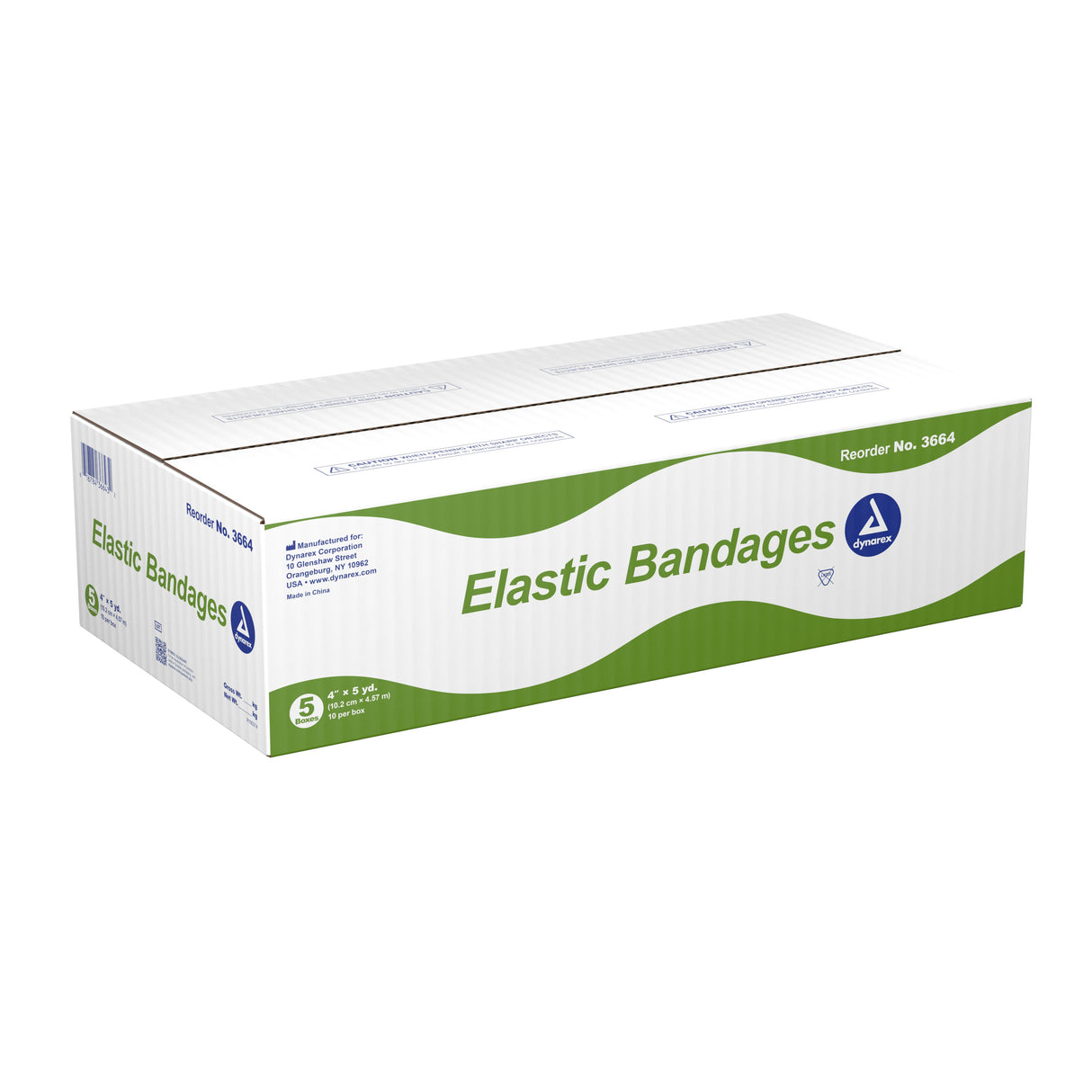 Elastic Bandage Dynarex 4 Inch X 4-1/2 Yard Clip Detached Closure Tan NonSterile Standard Compression