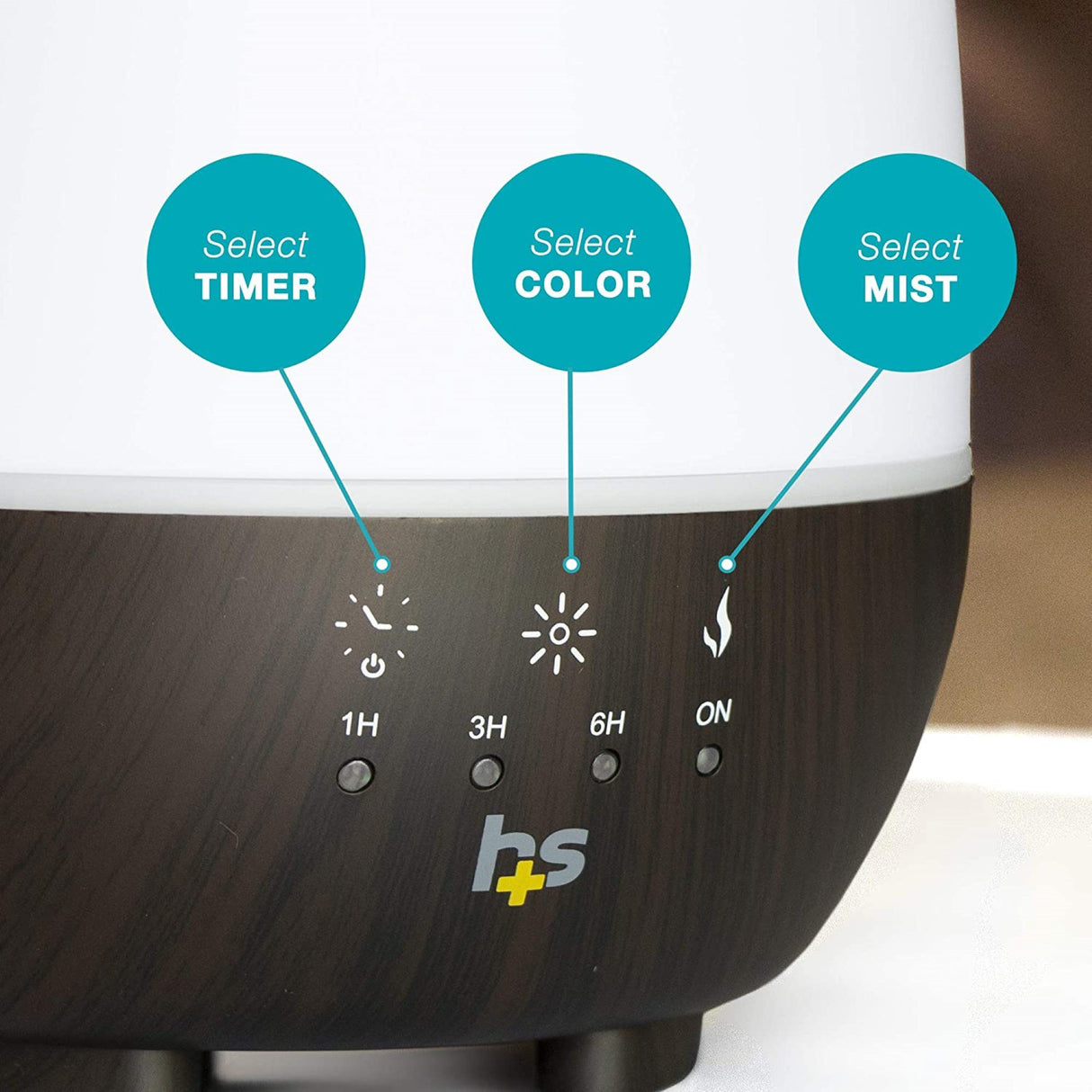 Essential Oil Humidifier Diffuser HealthSmart 500 mL Water Reservoir