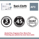 Sani-Cloth AF3 Surface Disinfectant Cleaner Premoistened Germicidal Manual Pull Wipe 50 Count Individual Packet Unscented NonSterile