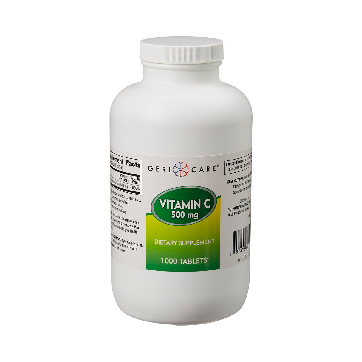 Vitamin C Supplement Geri-Care Ascorbic Acid 500 mg Strength Tablet 1,000 per Bottle