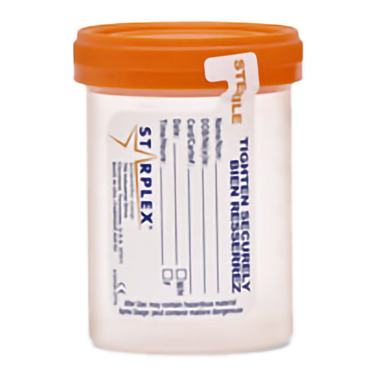 Specimen Container LeakBuster 53 mm Opening 120 mL (4 oz.) Screw Cap Patient Information OR Sterile