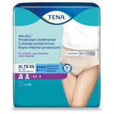 Female Adult Absorbent Underwear TENA ProSkin Protective Pull On with Tear Away Seams X-Large Disposable Moderate Absorbency