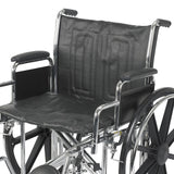 Bariatric Wheelchair McKesson Dual Axle Desk Length Arm Swing-Away Elevating Legrest Black Upholstery 22 Inch Seat Width Adult 450 lbs. Weight Capacity