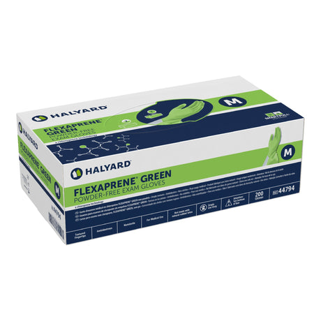 Exam Glove FLEXAPRENE* GREEN Medium NonSterile Chloroprene Standard Cuff Length Textured Fingertips Green Not Rated