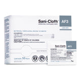 Sani-Cloth AF3 Surface Disinfectant Cleaner Premoistened Germicidal Manual Pull Wipe 50 Count Individual Packet Unscented NonSterile