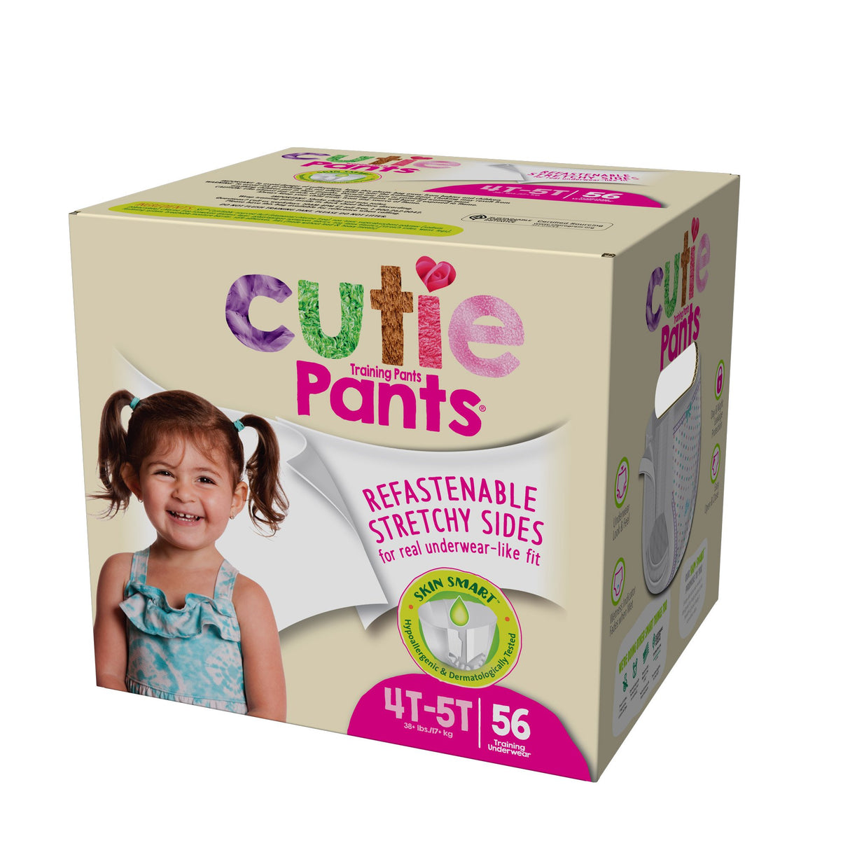 Female Toddler Training Pants Cutie Pants Size 4T to 5T Disposable Heavy Absorbency