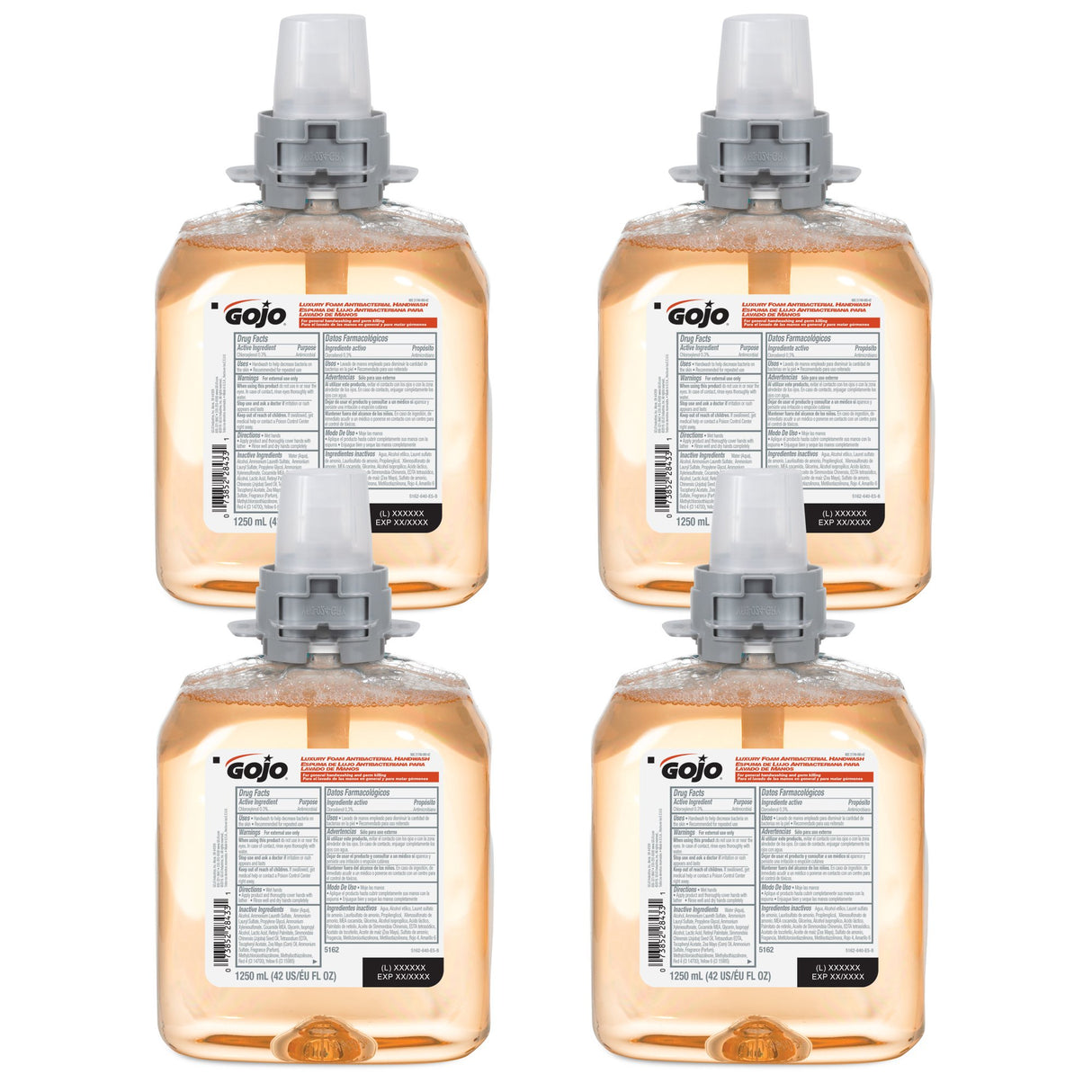 Antibacterial Soap GOJO Foaming 1,250 mL Dispenser Refill Bottle Fruit Scent