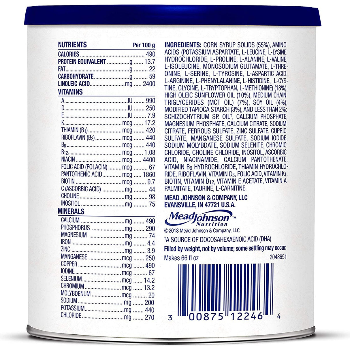 Pediatric Oral Supplement PurAmino Jr Unflavored 14.1 oz. Can Powder Amino Acid Cow's Milk Allergy