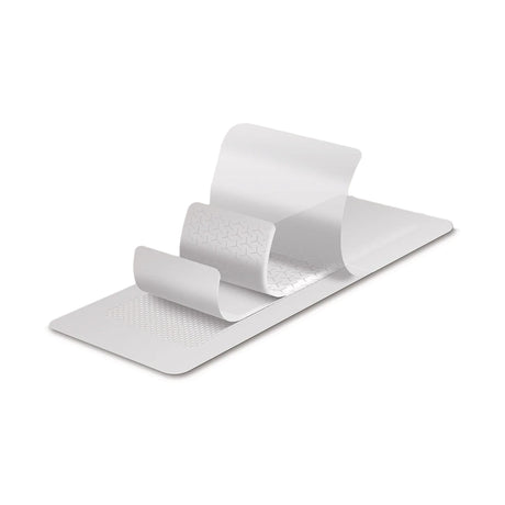 Foam Dressing Mepilex Border Post-Op 4 X 8 Inch With Border Film Backing Silicone Adhesive Rectangle Sterile