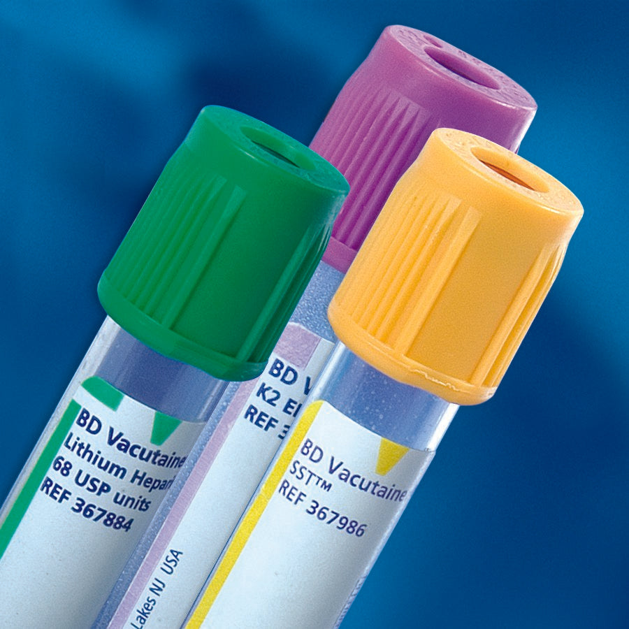 BD Vacutainer Venous Blood Collection Tube Lithium Heparin Additive 6 mL BD Hemogard Closure Plastic Tube