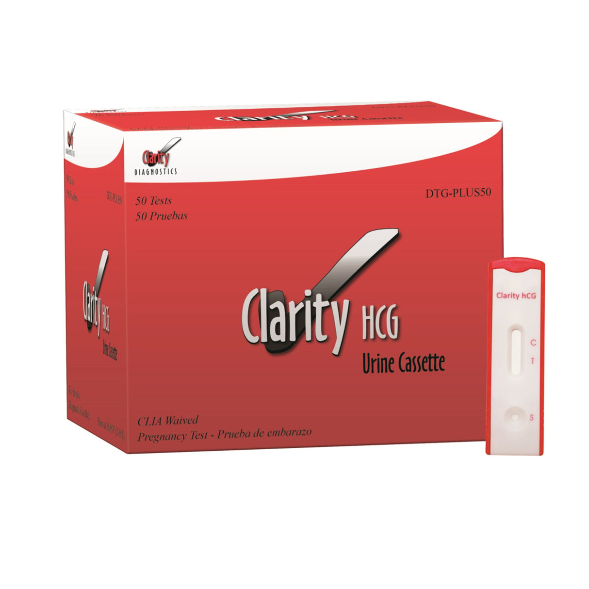 Reproductive Health Test Kit Clarity hCG Pregnancy Test 50 Tests CLIA Waived