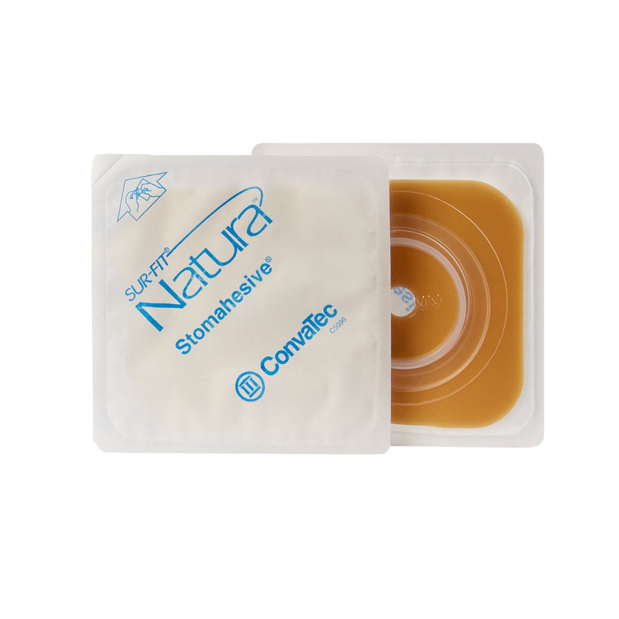 Ostomy Barrier Sur-Fit Natura Trim to Fit, Extended Wear Stomahesive Without Tape Sur-Fit Natura System Hydrocolloid 1 to 1-1/4 Inch Opening 4 X 4 Inch