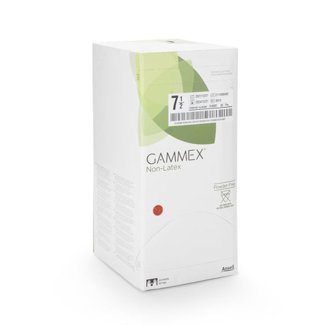Surgical Glove GAMMEX Non-Latex Size 7.5 Sterile Polyisoprene Standard Cuff Length Micro-Textured Green Chemo Tested