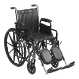 Wheelchair McKesson Dual Axle Desk Length Arm Swing-Away Footrest Black Upholstery 16 Inch Seat Width Adult 250 lbs. Weight Capacity