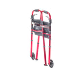 Déambulateur de voyage pliable et portable avec roues de 5 pouces et pieds pliables