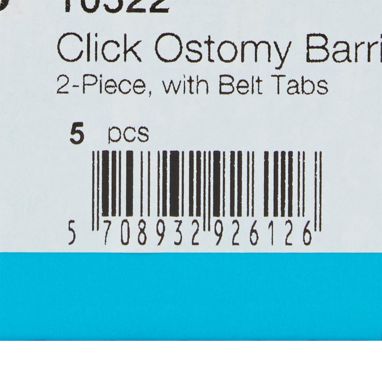 Ostomy Barrier SenSura Mio Click Trim to Fit, Extended Wear Elastic Adhesive 60 mm Flange Blue Code System 10 to 55 mm Opening