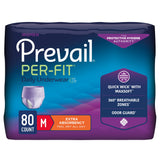 Female Adult Absorbent Underwear Prevail Per-Fit Pull On with Tear Away Seams Medium Disposable Moderate Absorbency