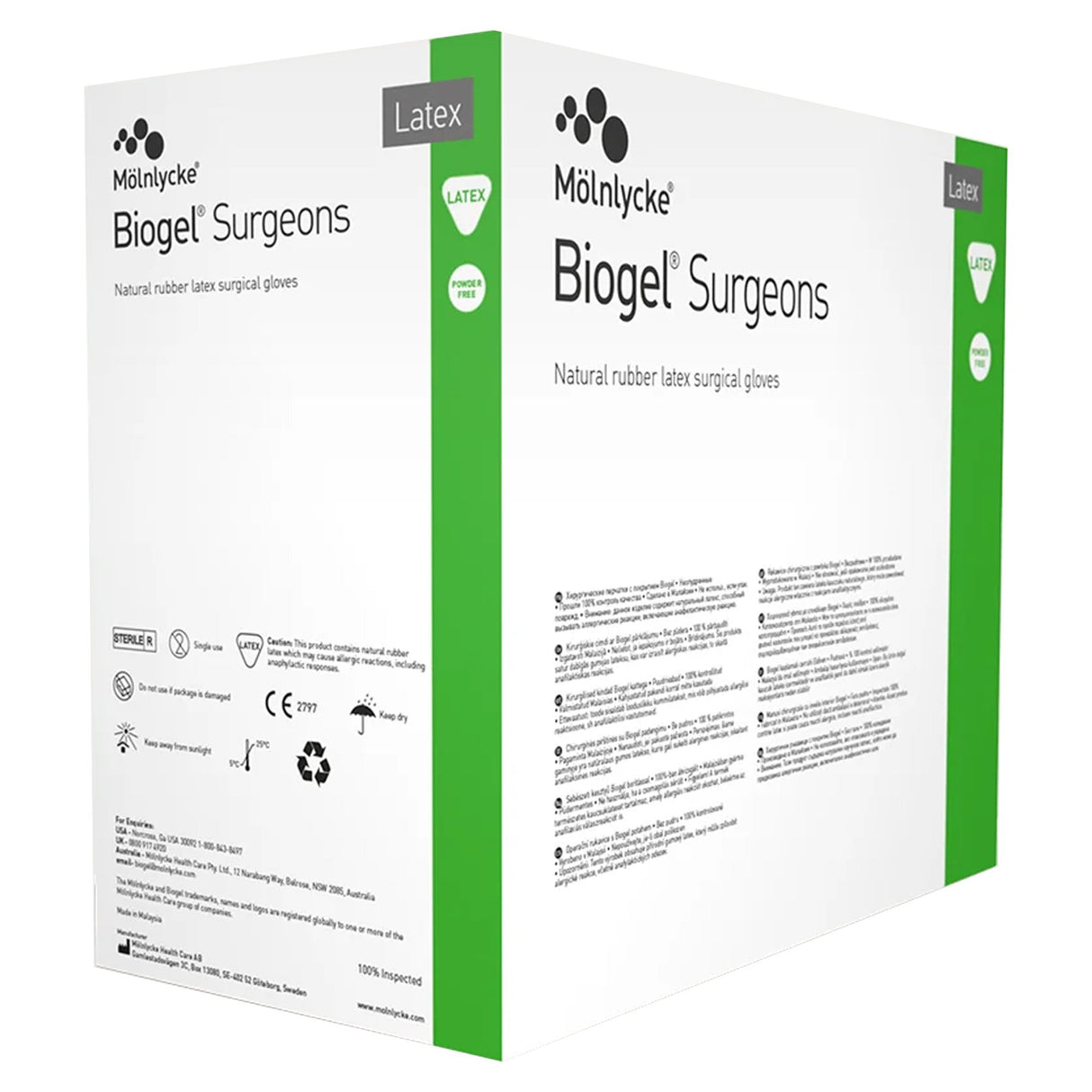 Surgical Glove Biogel Surgeons Size 6.5 Sterile Latex Standard Cuff Length Micro-Textured Straw Not Chemo Approved