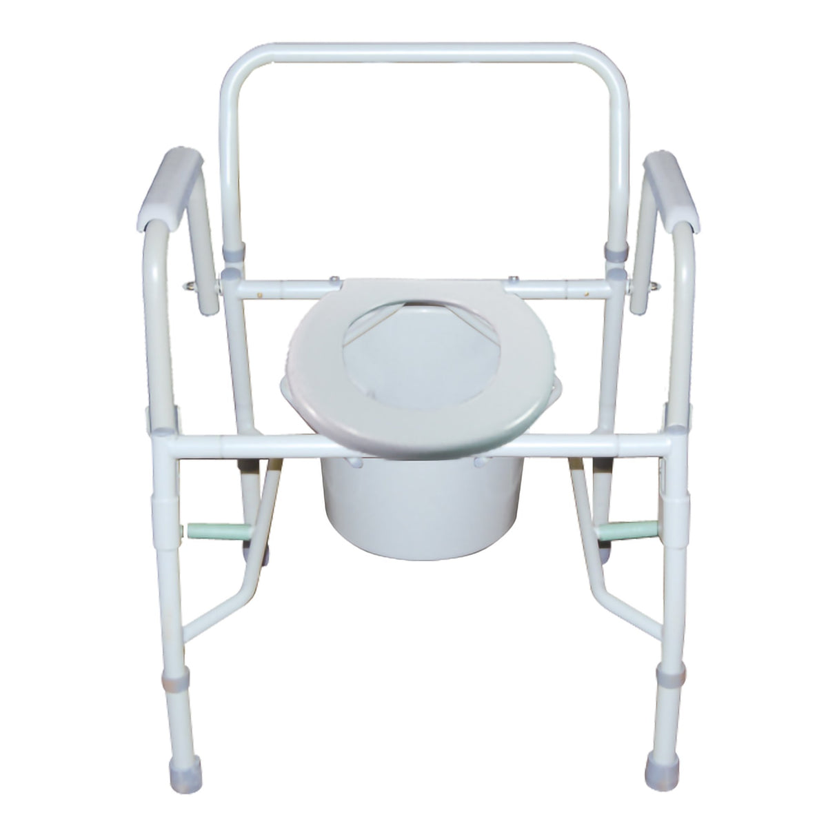 Commode Chair McKesson Drop Arms Steel Frame Back Bar 13-3/4 Inch Seat Width 300 lbs. Weight Capacity