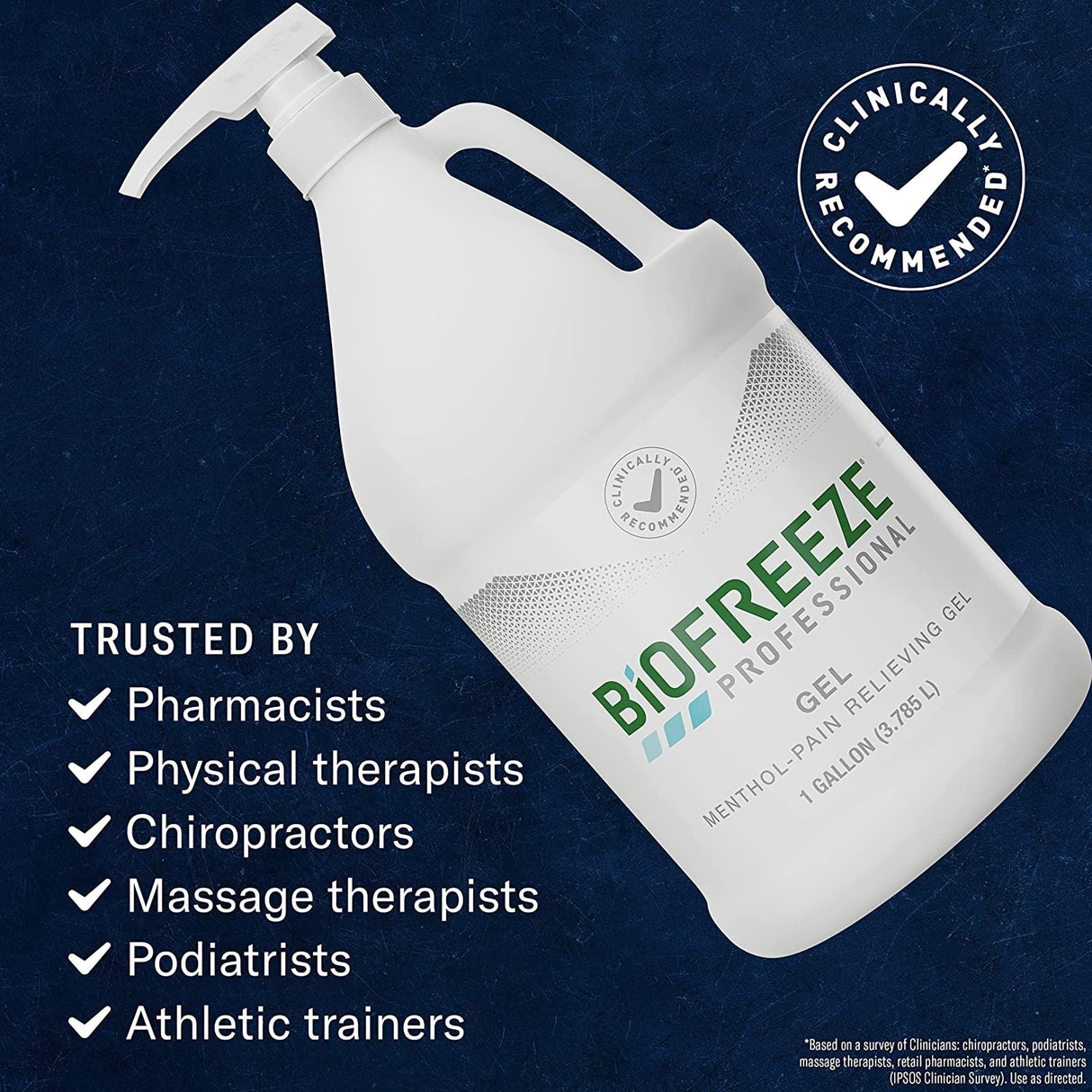 Topical Pain Relief Biofreeze Professional 5% Strength Menthol Topical Gel 1 gal.