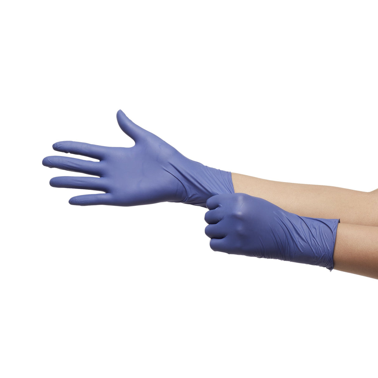 Exam Glove McKesson Confiderm LDC Large NonSterile Nitrile Standard Cuff Length Fully Textured Blue Chemo Tested / Fentanyl Tested