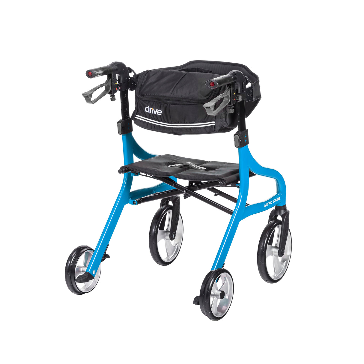 Andador con ruedas Nitro Sprint Rollator, altura Hemi, color azul