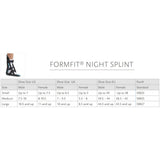 Night Splint Ossur FormFit Small Adjustable Strap / Buckle Closure Male Up to 7 / Female Up to 7-1/2 Foot