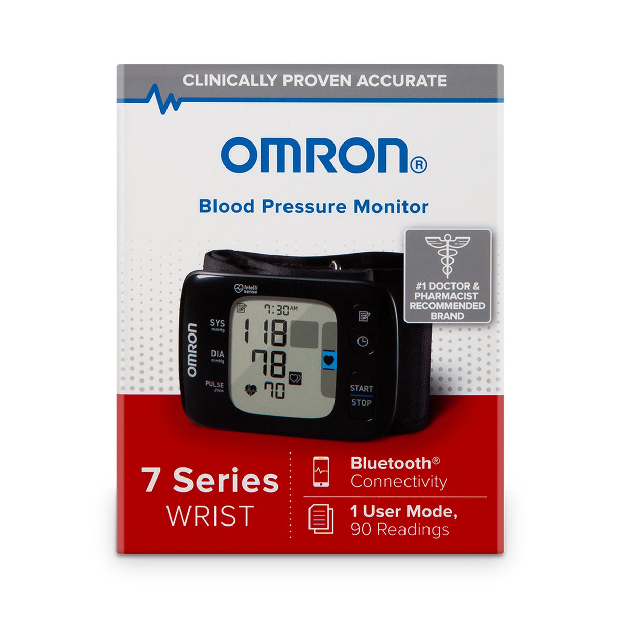 Home Automatic Digital Blood Pressure Monitor Omron7 Series One Size Fits Most Cuff Cloth Fabric Cuff 12 - 20 cm Wrist