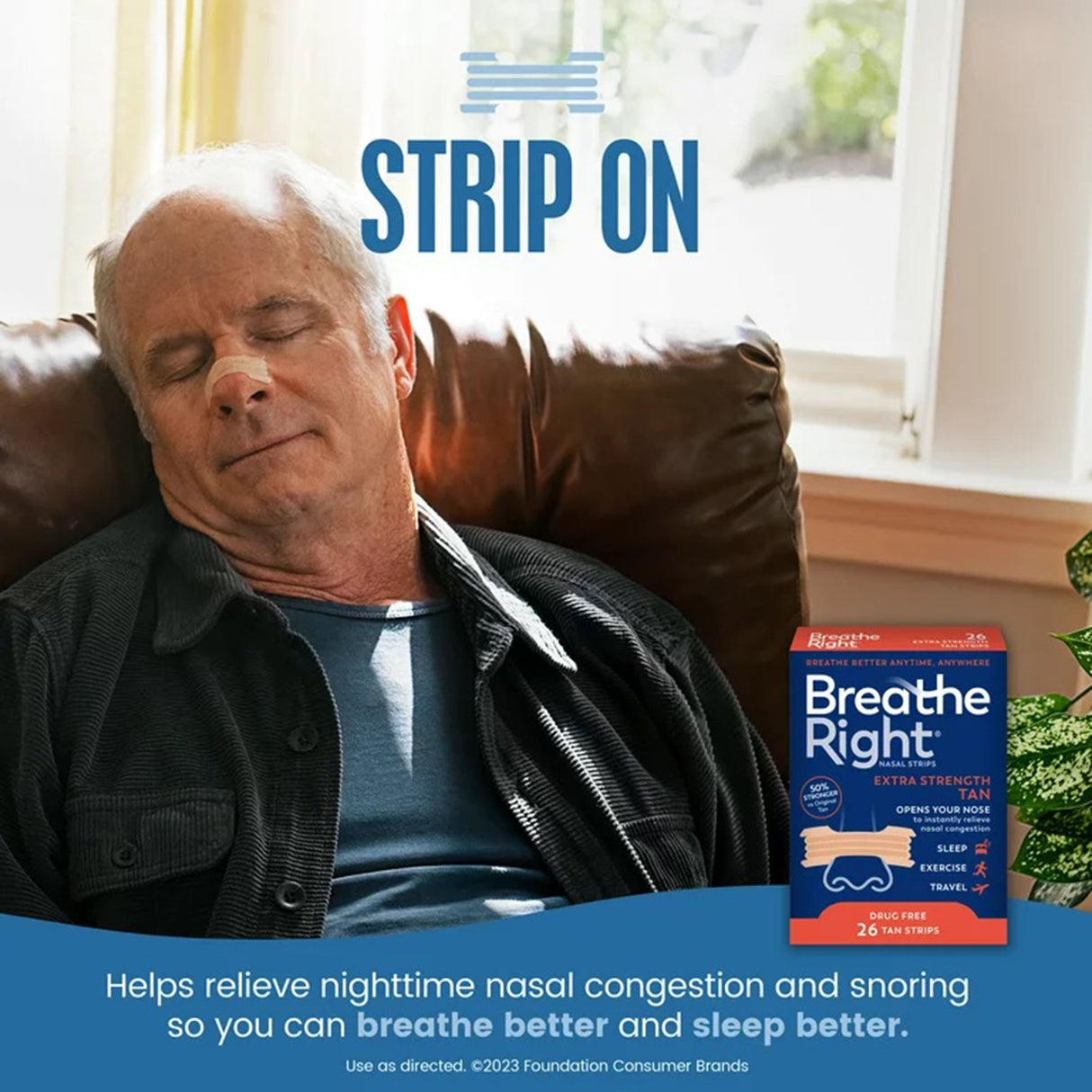 Allergy Relief Breathe Right Extra Strength Nasal Strip 26 per Box