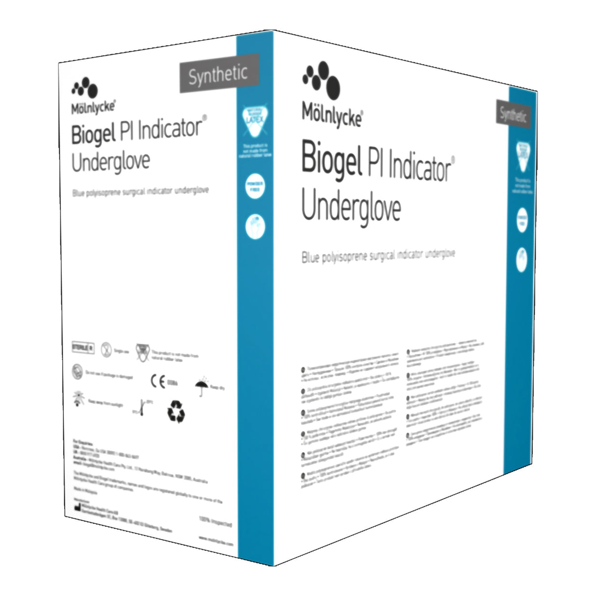 Surgical Underglove Biogel PI Indicator Underglove Size 8.5 Sterile Polyisoprene Standard Cuff Length Smooth Blue Chemo Tested