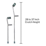 Forearm Crutches Mckesson Adult Steel Frame 300 lbs. Weight Capacity