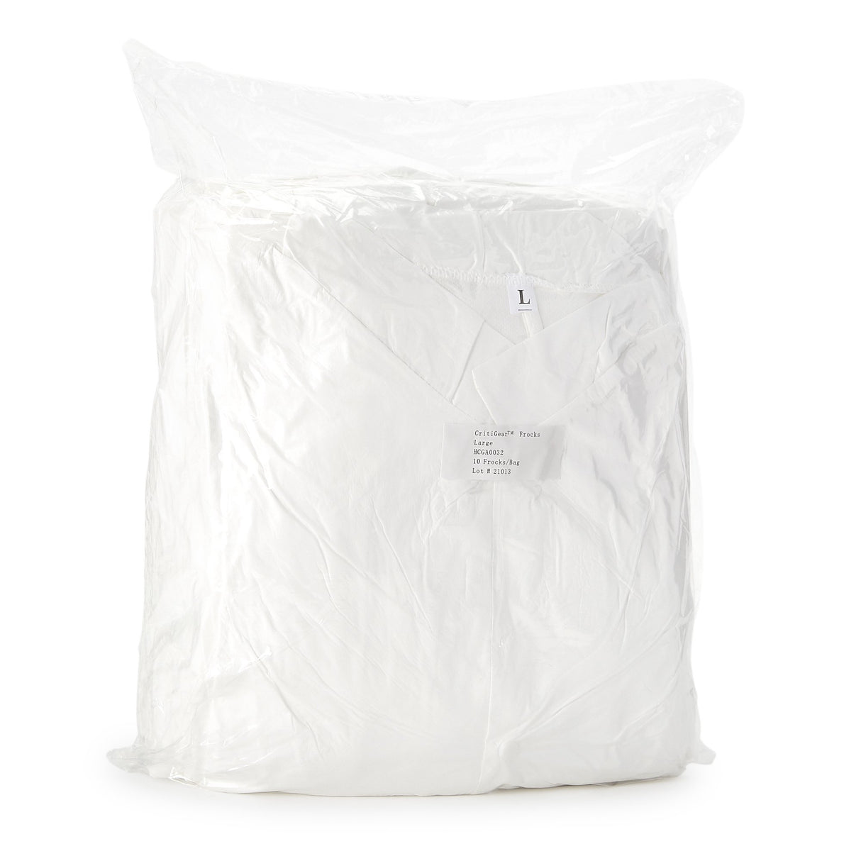 Cleanroom Lab Coat Contec CritiGear White Large Knee Length Microporous Fabric Disposable