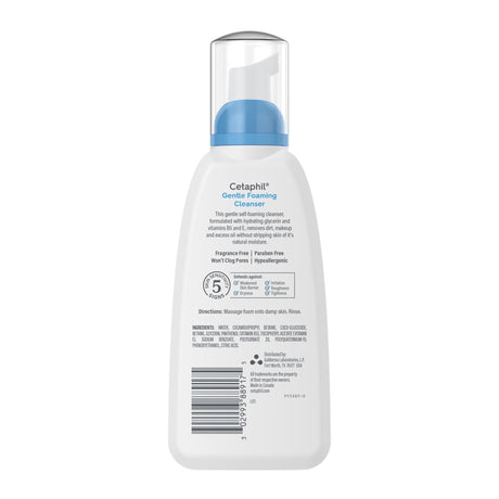 Facial Cleanser Cetaphil Foaming Face Wash Foaming 8 oz. Pump Bottle Gentle Scent