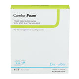 Foam Dressing ComfortFoam 6 X 6 Inch Without Border Film Backing Silicone Face Square Sterile