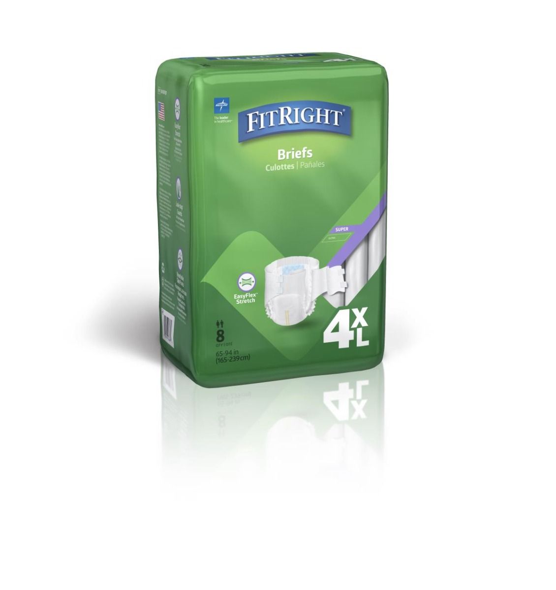 FitRight 4XL Cloth-Like Adult Incontinence Briefs