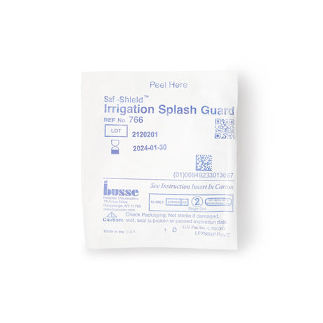 Irrigation Splash Guard Saf-Shield* 2 Exit Portals, Clear, Plastic, Angled Inlet, Sterile