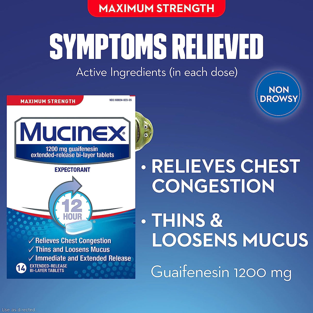 Cold and Cough Relief Mucinex ER 1200 mg Strength Tablet