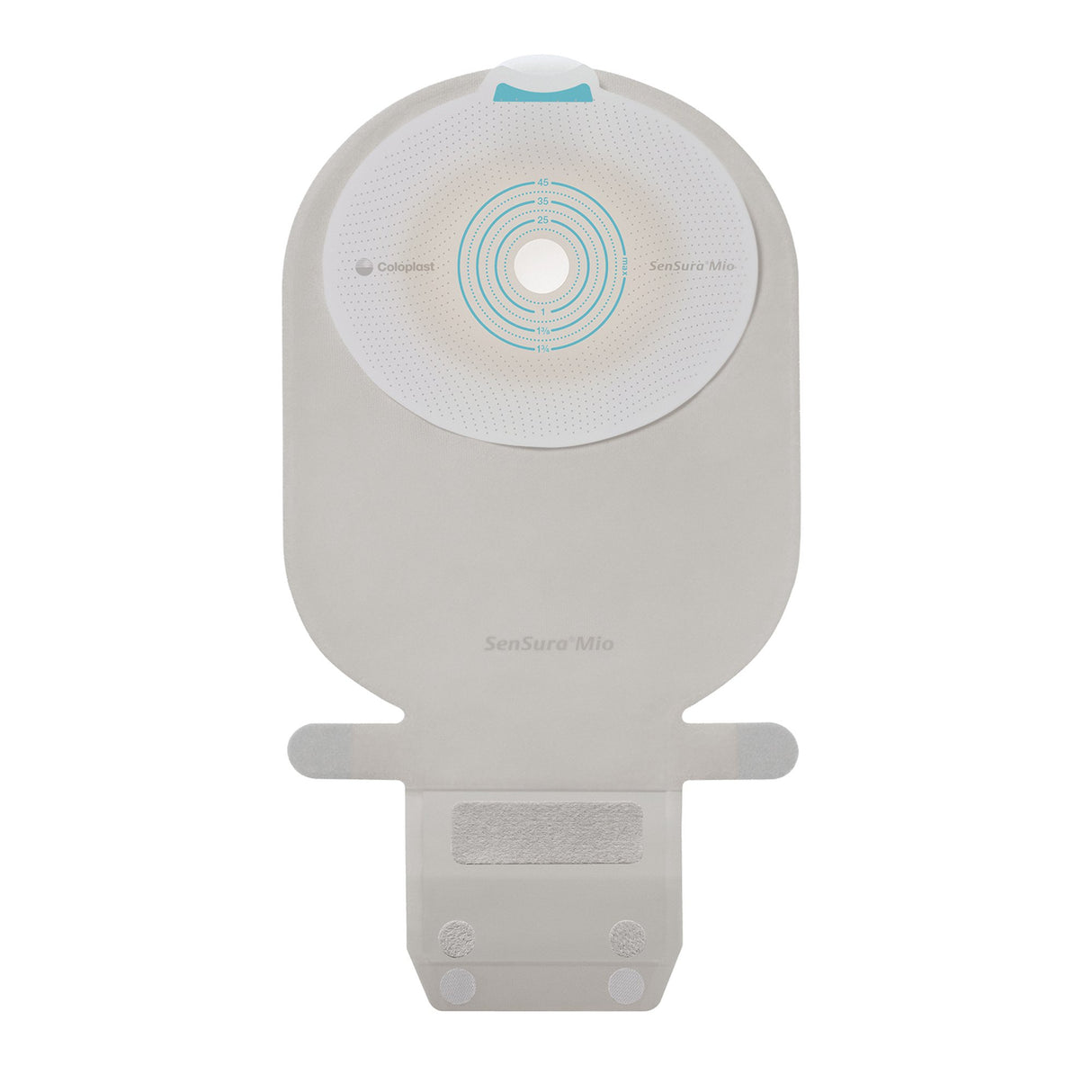 Ostomy Pouch SenSura Mio One-Piece System 11 Inch Length, Maxi Flat, Pre-Cut 2 Inch Stoma Drainable