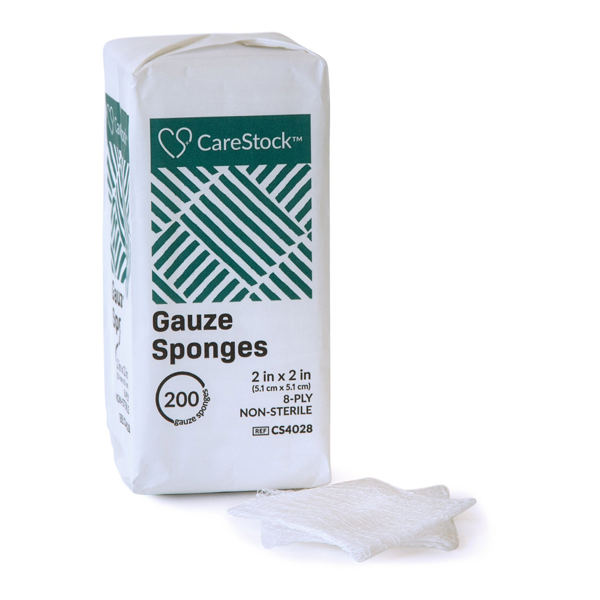 Gauze Sponge CareStock 2 X 2 Inch 8-Ply NonSterile 200 per Pack